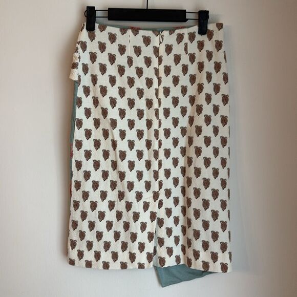 Anthropologie Maeve Women's Size 6 Faux Wrap Pencil Skirt Side Tie Textured EUC! - Picture 7 of 12
